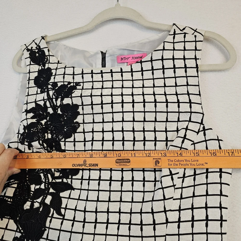 Betsey Johnson Black and White Grid Mini Dress - Picture 8 of 10